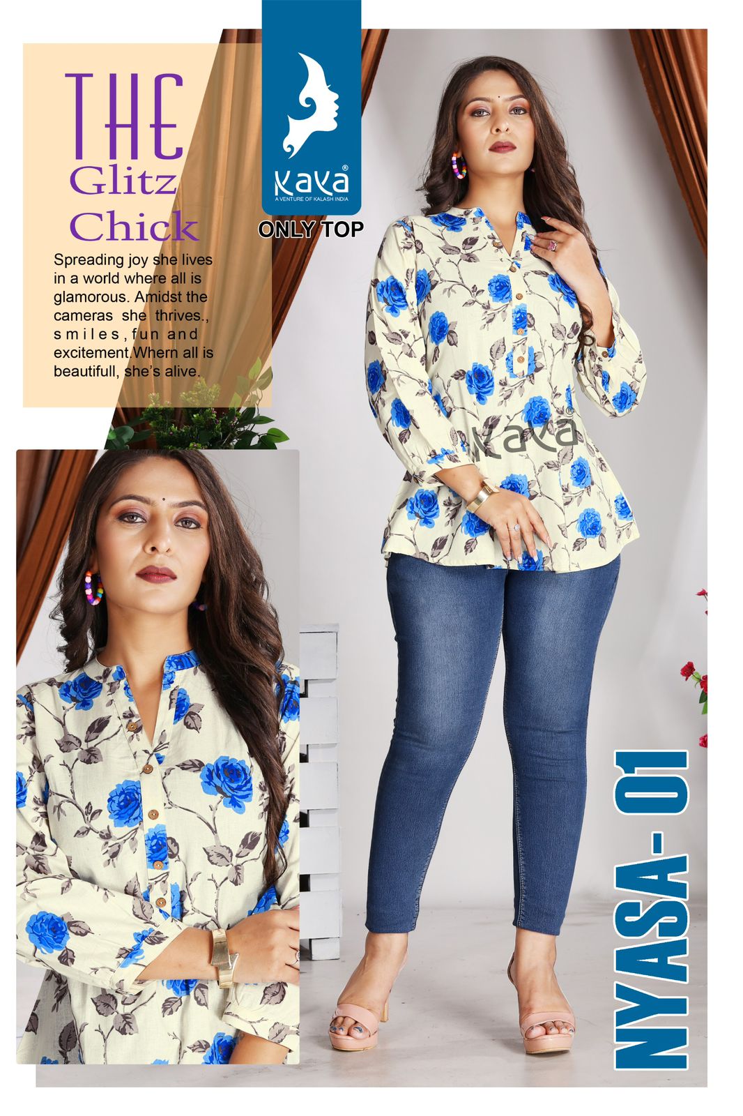 Nyasa By Kaya Cotton Printed Ladies Top Wholesale Price In Surat